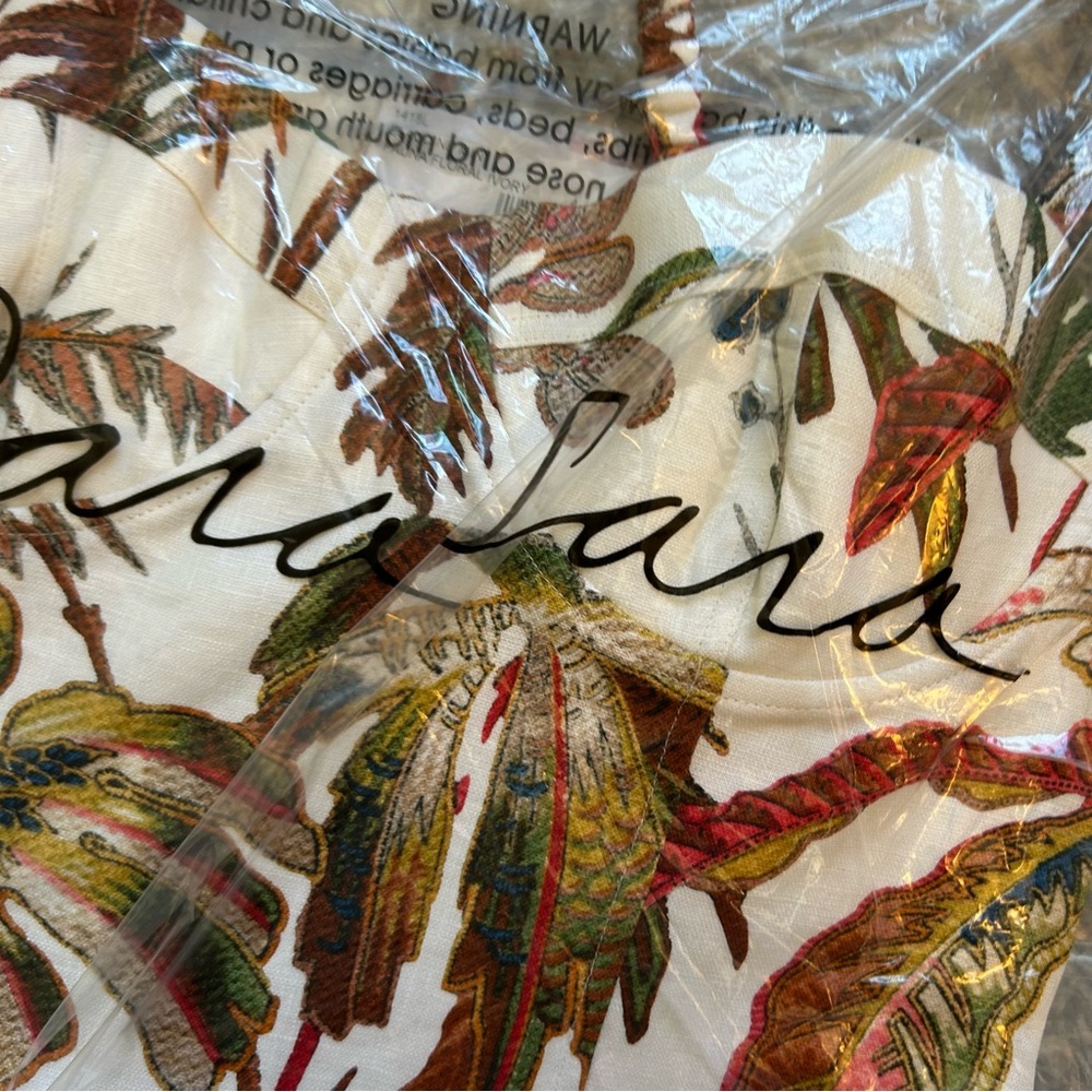 NWT Cara Cara Claudine Mini Dress - Fauna Floral Ivory Cocktail Party Vacation - Picture 5 of 7